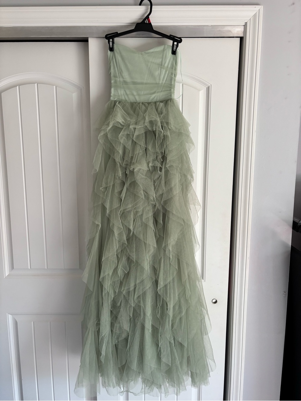 Selfie Leslie Mint Green Strapless Tulle Dress
